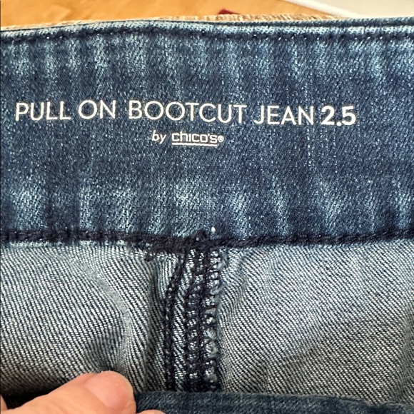 Chico's Dark Blue boot cut jeans - Picture 2 of 7